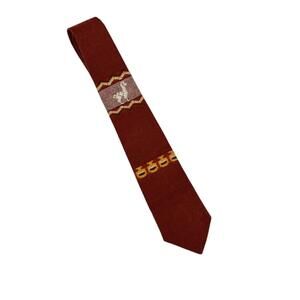 Artesania Landa Alpaca Wool Tie Brown Necktie Made In Peru